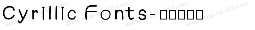 Cyrillic Fonts字体转换